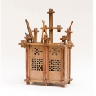 竹木製魯班鎖結構筷子簍<br /><b>Chopsticks holder</b><br />Bamboo<br />Shandong Province; 19th-20th c.<br />22.5 x 30.5 x 13.3 cm<br /><em>Yi Zhi Tang</em> Collection 06-007