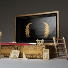 外銷象牙製益智遊戲<br/ ><b>Games box and contents</b><br />Lacquered wood, ivory, tortoiseshell, silk, brass<br />Canton; Qing dynasty, mid-19th c.<br /><em>Yi Zhi Tang</em> Collection 25-006