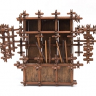 <b>竹木製魯班鎖結構筷子簍<br/ >Traditional Chopsticks holder (burr construction)</b><br />Wood and bamboo<br />Shanxi Province; 19th-20th c.<br />52.0 x 40.0 x 22.0 cm<br /><em>Yi Zhi Tang</em> Collection 06-006