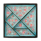 畫琺瑯七巧果盤<br/ ><b>Tangram condiment dishes</b><br />Canton enamel<br />Canton; Qing dynasty, 19th c.<br />26.4 x 26.4 x 2.0 cm<br /><em>Yi Zhi Tang</em> Collection 72-062