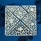 鏤空雕象牙七巧板<br/ ><b>Tangram puzzle <i>(qiqiao ban)</i></b><br />Carved ivory<br />Canton; Qing dynasty, mid-19th c.<br />6.3 x 6.3 x 0.3 cm<br /><em>Yi Zhi Tang</em> Collection 26-006