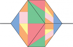 第二种七巧立方：一对小正四面体中间夹着三条七巧条纹