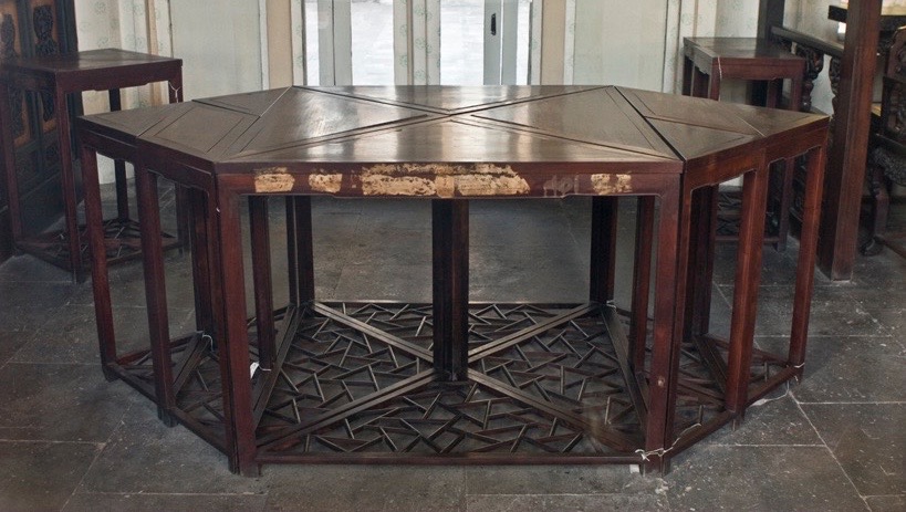 Tangram tables at the Summer Palace, Beijing