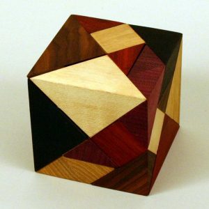 wood tanacube tangram cube made by Josef Pelikan