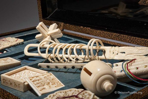 Chinese export ivory puzzles and toys