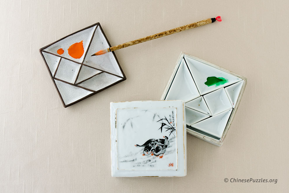 tangram paint dishes